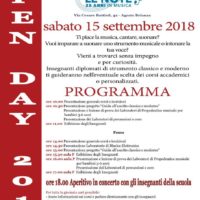 OPEN DAY 15/9/2018